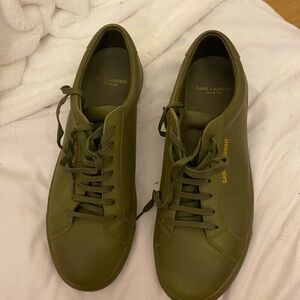 St Laurent Andy green sneakers . Size 10.5 or 41 1/2 . Worn once